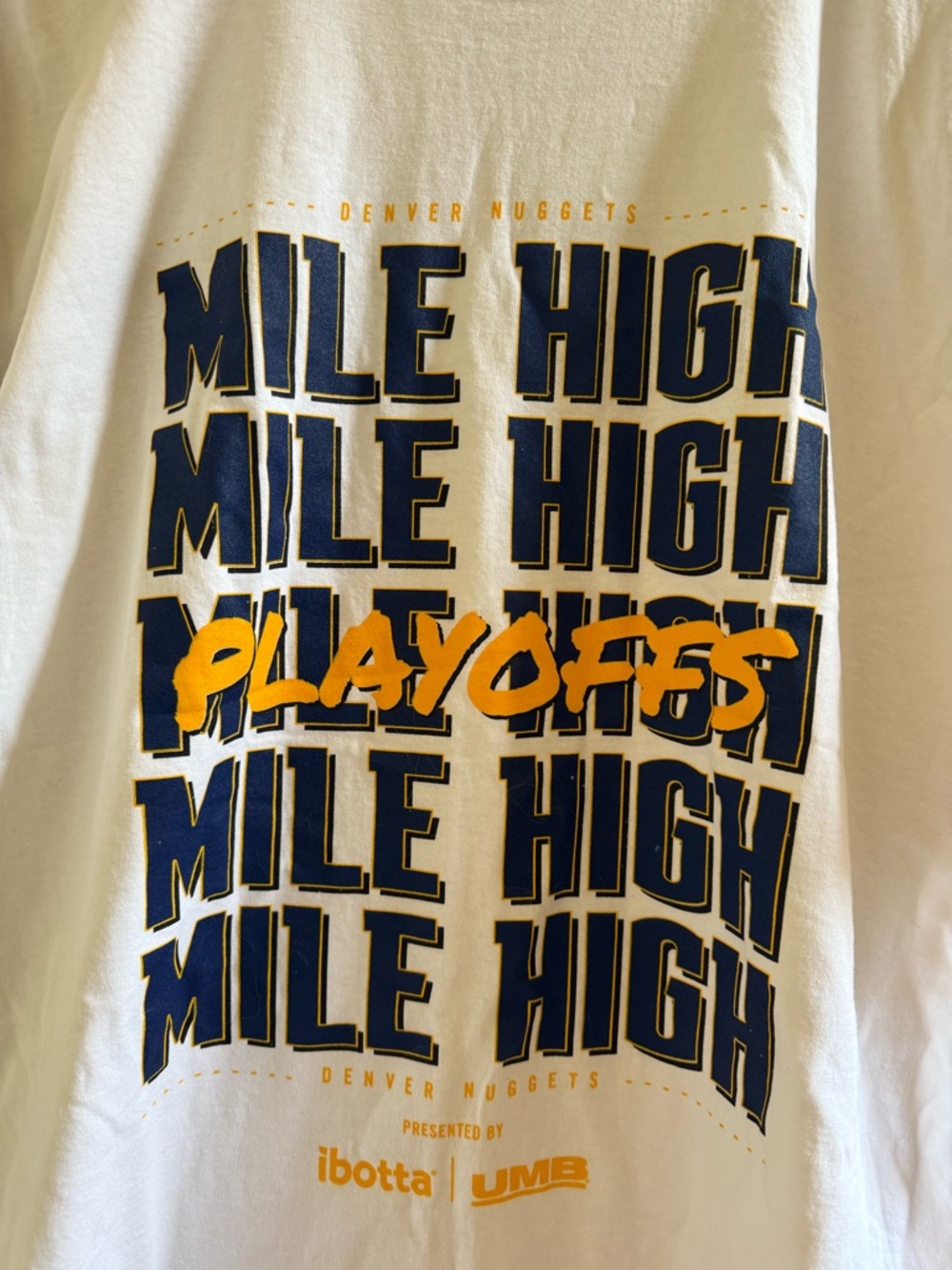 🔷 {3/$20} Denver Nuggets Mile High Playoffs T-Shirt - XL - Picture 3 of 9